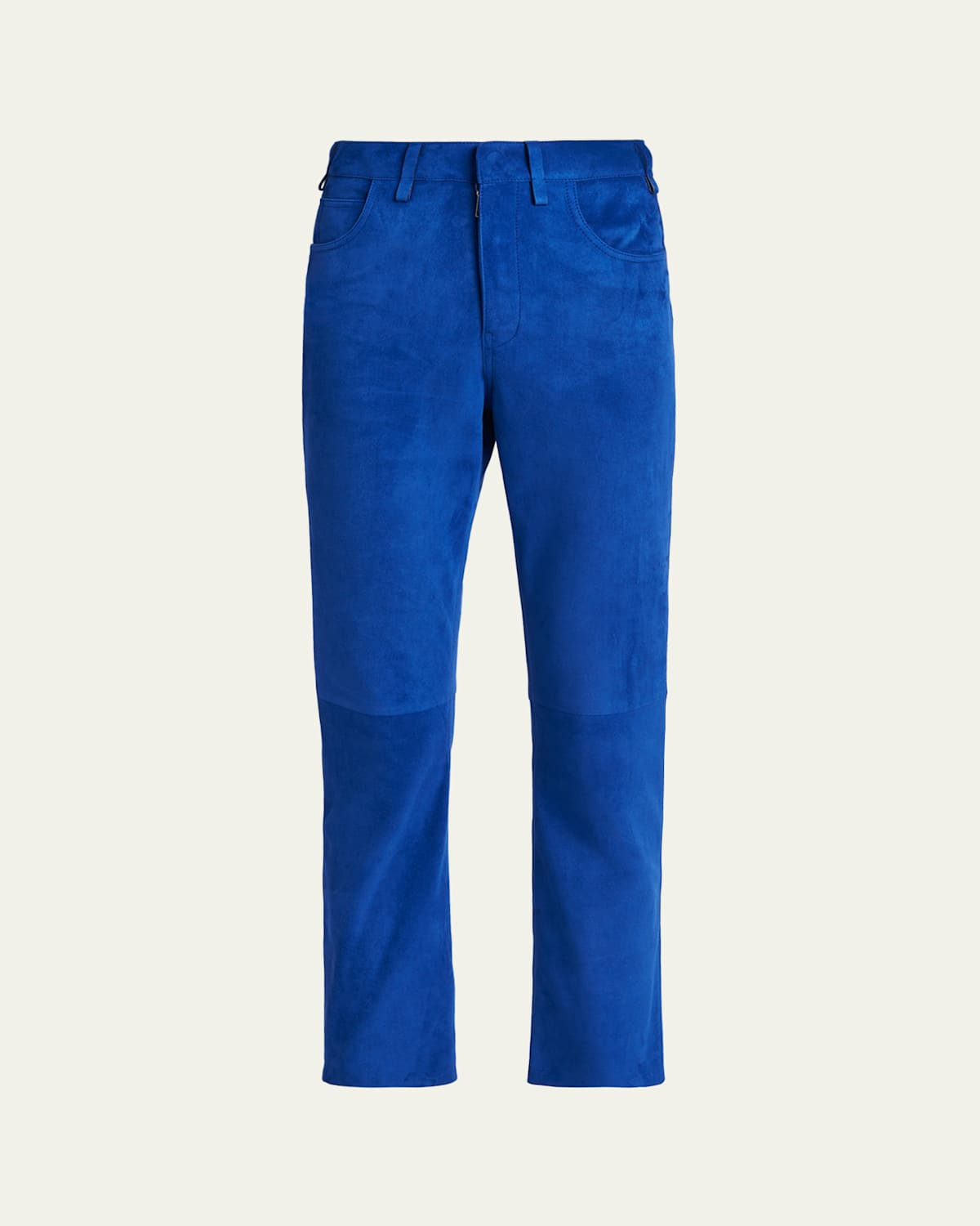 Lamb Suede Slim-Leg Ankle Pants | Bergdorf Goodman