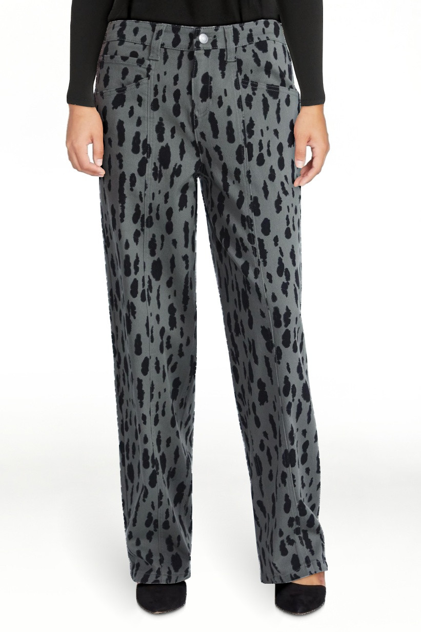 Scoop Women's and Women’s Plus Animal Print Barrel Jeans, Sizes 0-26 | Walmart (US)