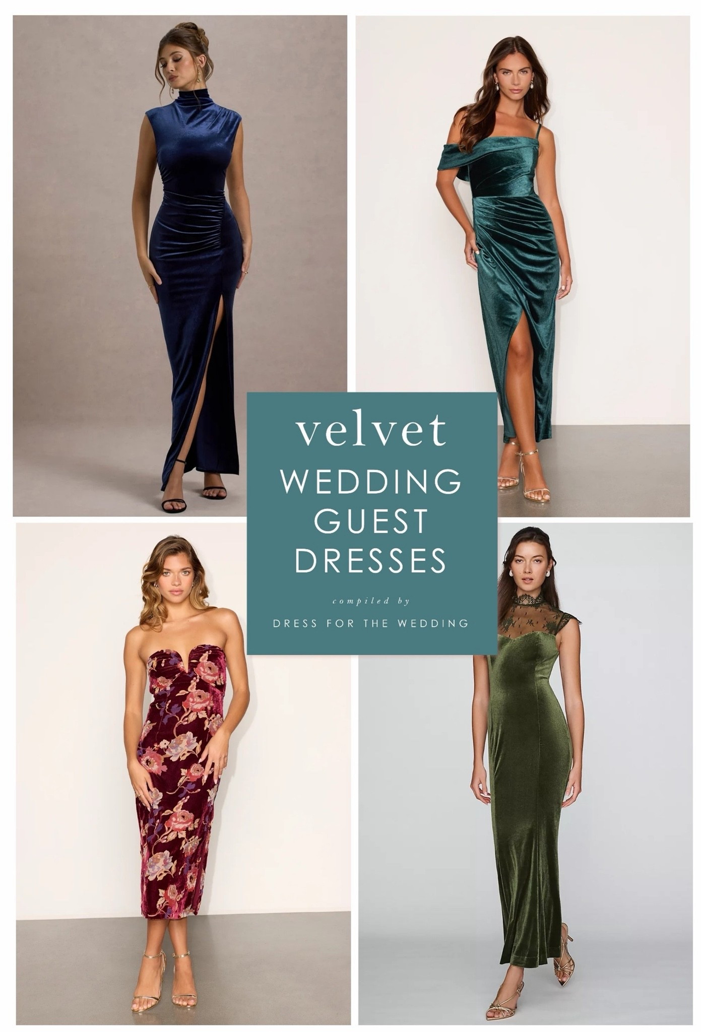 Velvet dresses for wedding guests for fall and winter weddings. Velvet formal gowns, velvet cocktail dresses, midi dresses and maxi dresses for wedding guests. Blue, emerald green, burgundy, teal, brown, purple, rust velvet dresses in fall colors. Ideas for what to wear to a fall formal or semi formal wedding dress code. Dresses by @clubllondon @Lulus @Anthropologie

#LTKootd #LTKSeasonal #LTKWedding