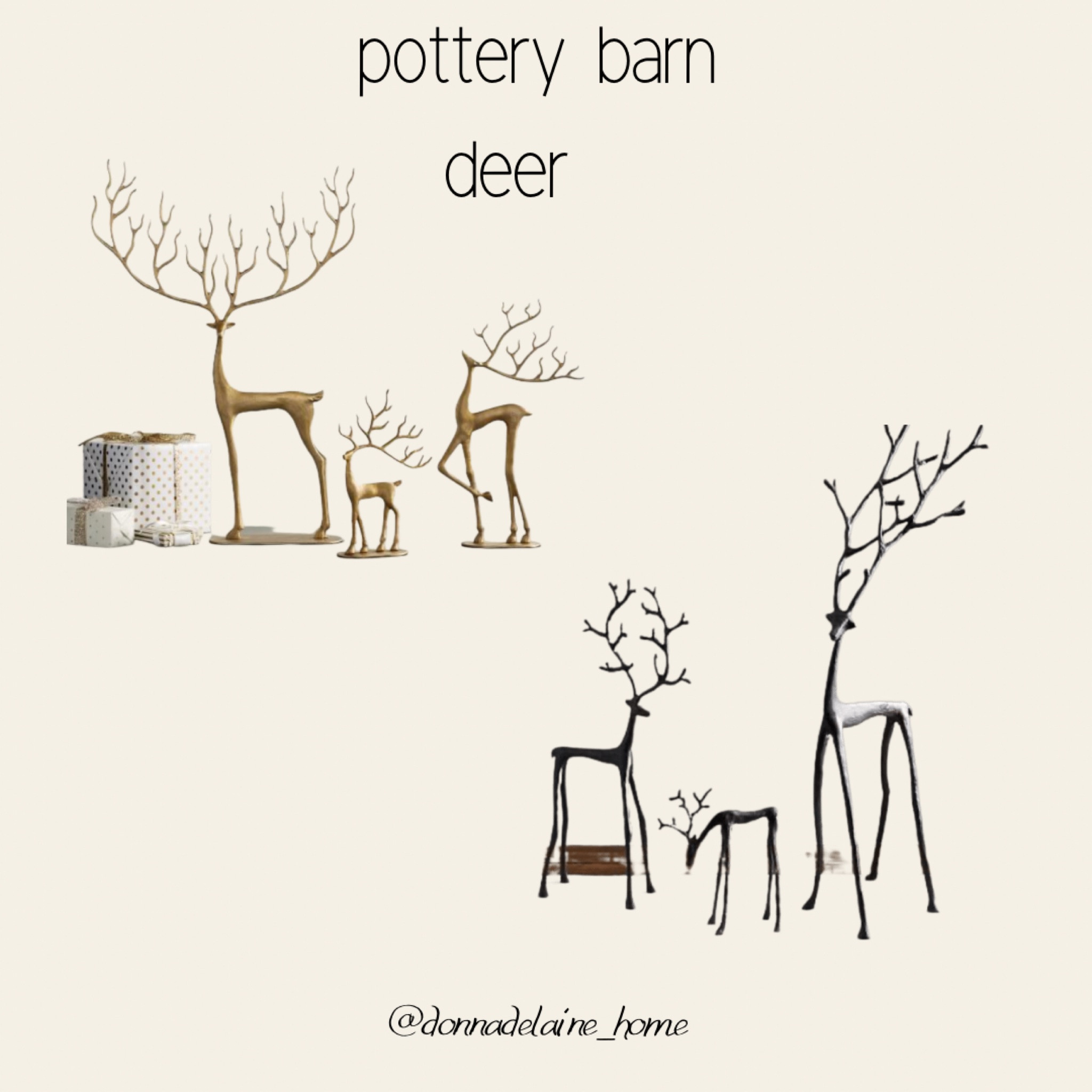  New this year is the brass deer collection . I’m waiting for mine to arrive! 
Christmas decor 

#LTKfamily #LTKHoliday