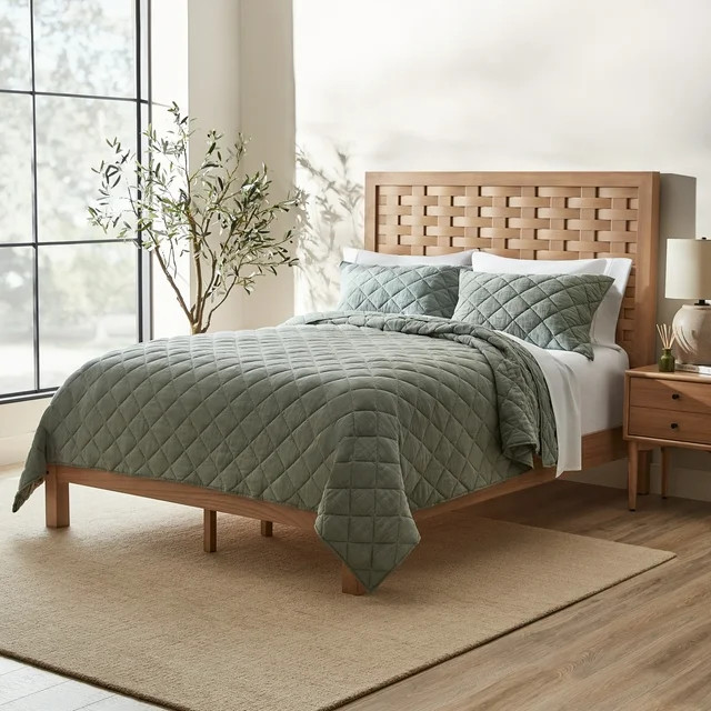 Better Homes & Gardens Bristol King Woven Bed, Natural Oak finish, by Dave & Jenny Marrs | Walmart (US)