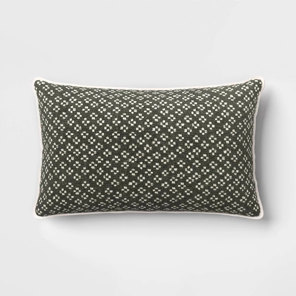 Lumbar Block Print Pillow Green - Threshold™ | Target