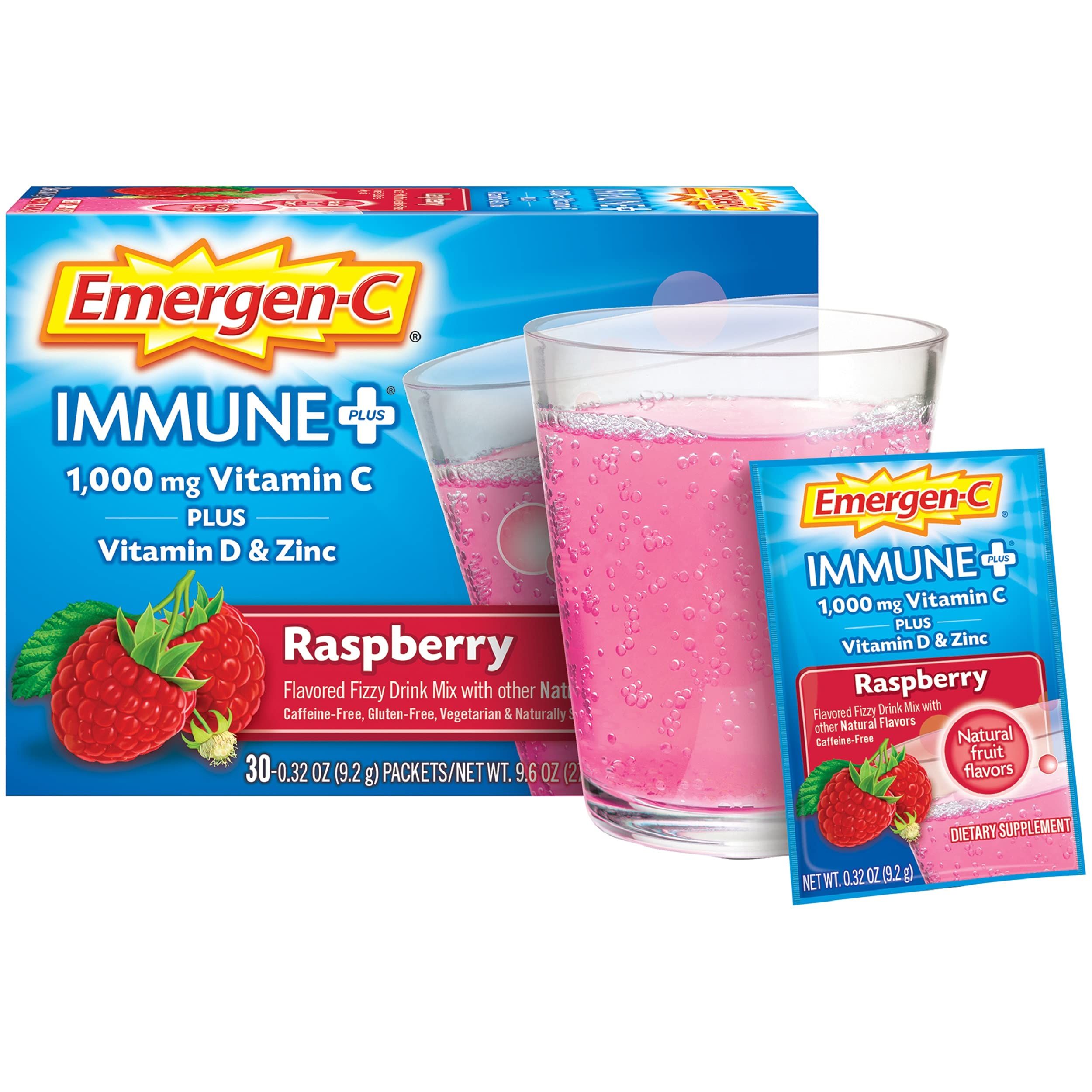 Emergen-C Immune+ 1000mg Vitamin C Powder, with Vitamin D, Zinc, Antioxidants and Electrolytes for I | Amazon (US)