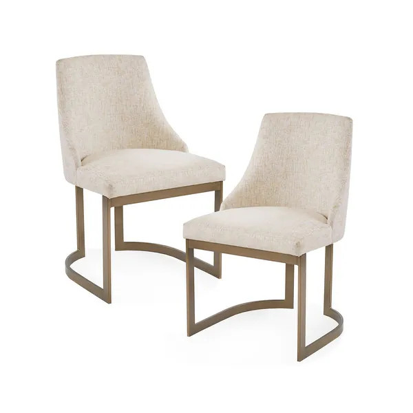 Madison Park Robertson Dining Chair Set of 2 - Cream | Bed Bath & Beyond