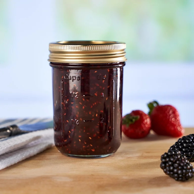 Mainstays 8 oz Airtight Glass Regular Mouth Canning Jars (12 Count) | Walmart (US)