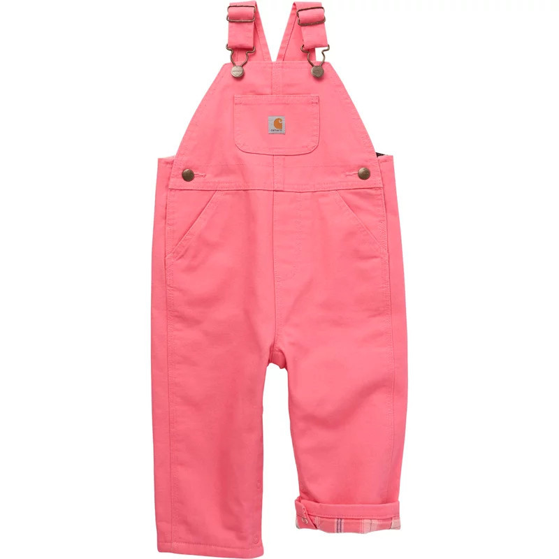 Carhartt Girls' Toddler Flannel-Lined Canvas Overalls | Academy Sports + Outdoors