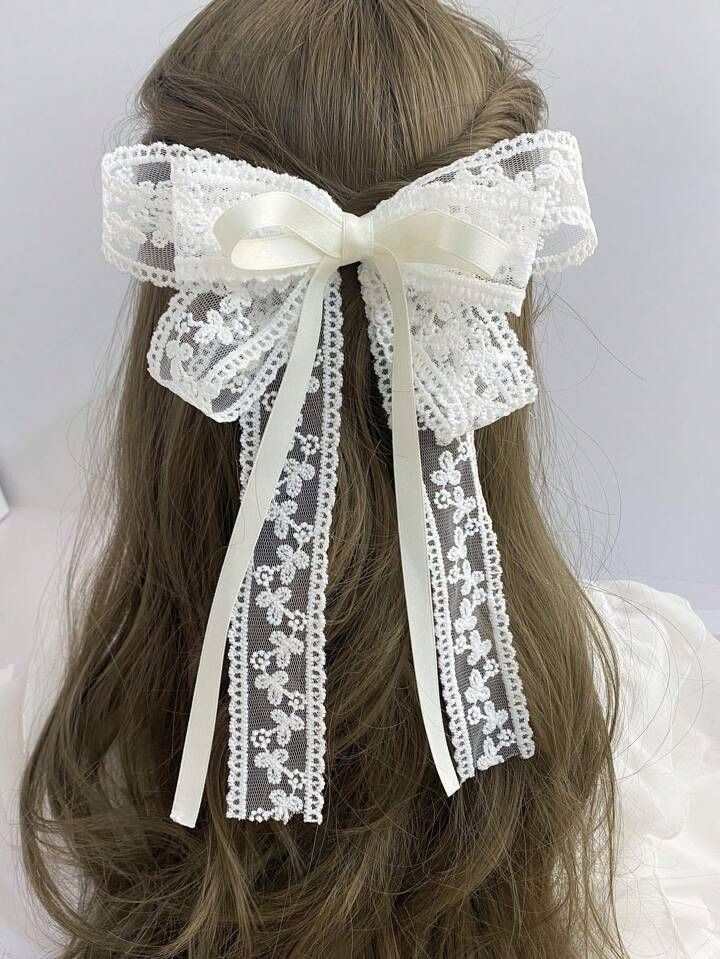 One Women Elegant And Graceful Lace 3-Layer Bowknot Ribbon Spring Hair Clip, Suitable For Daily W... | SHEIN