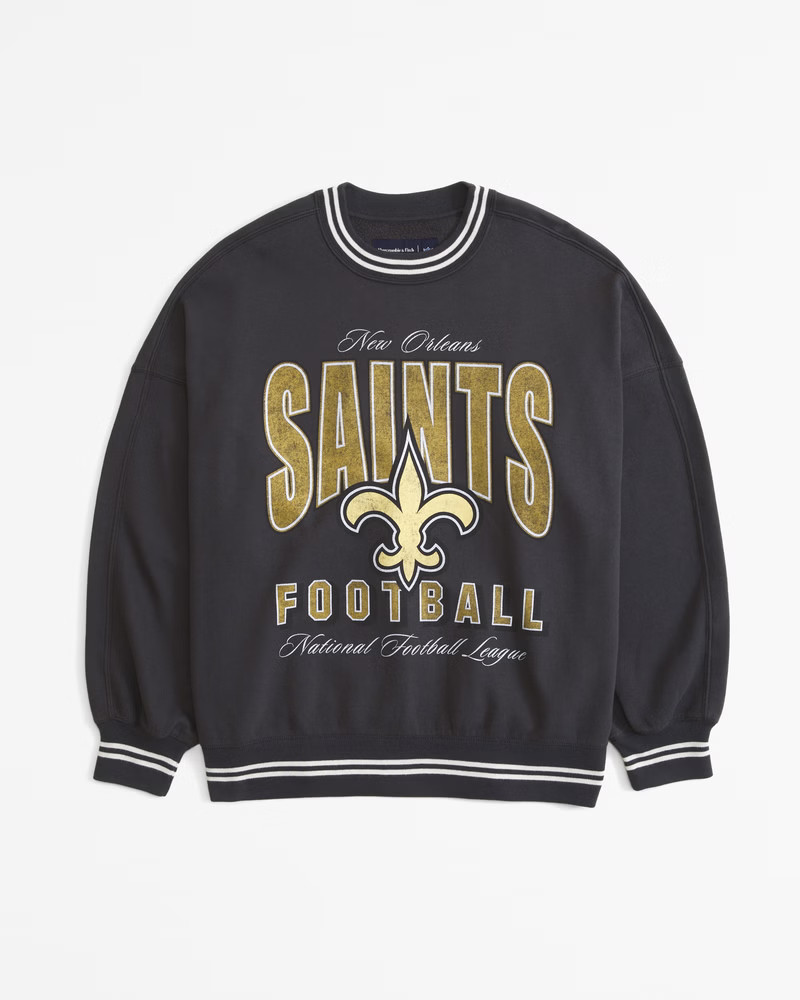 New Orleans Saints Graphic Oversized Sunday Crew | Abercrombie & Fitch (US)