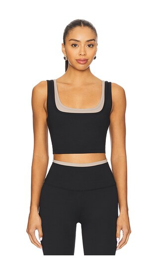 FlowWell Rainey Tank in Black & Driftwood | Revolve Clothing (Global)