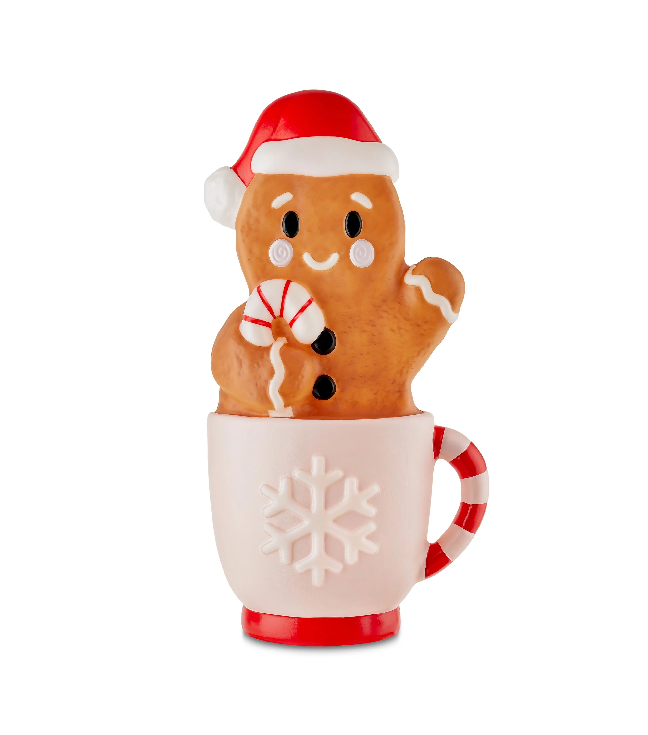 32 in LED Blow Mold Gingerbread Cup Christmas Decoration, Multi-Color, by Holiday Time | Walmart (US)