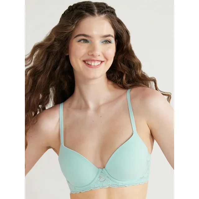 No Boundaries Women's Demi Underwire T-Shirt Bra with Sugarcup, Sizes 34A-40DD | Walmart (US)