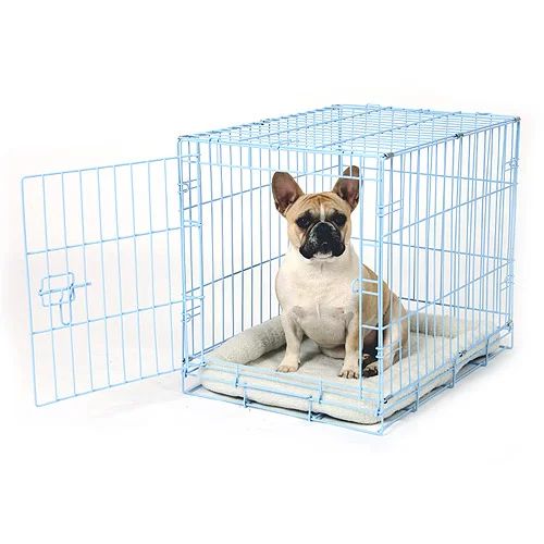 Carlson Compact Deluxe Metal Dog Crate with Pan, Blue, X-Small, 24"L | Walmart (US)