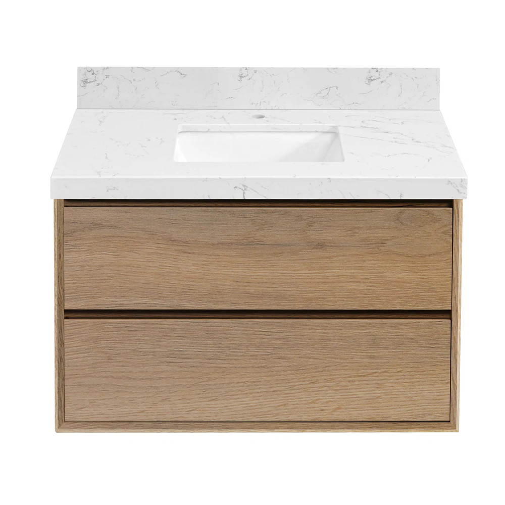 Vanityfus Wall-Mounted Oak Bathroom Vanity 36-in Engineered Stone with Sink Modern Storage Cabinet one_size | VF-DS-53887 | Lowe's