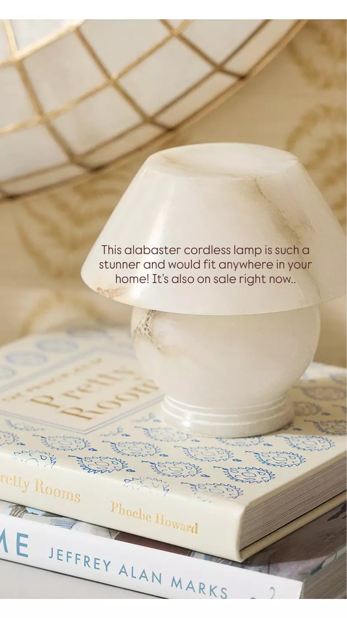 This alabaster cordless lamp is such a stunner and would fit anywhere in your home! It’s also on sale right now..