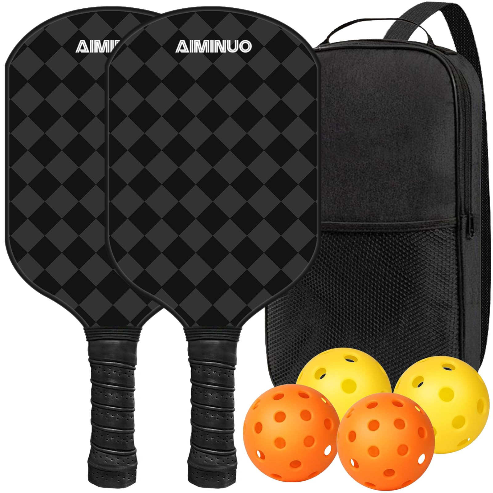 Pickleball Paddles, Fiberglass Pickle Ball Paddle Set, 16mm Lightweight Pickleball Paddles for Me... | Amazon (US)