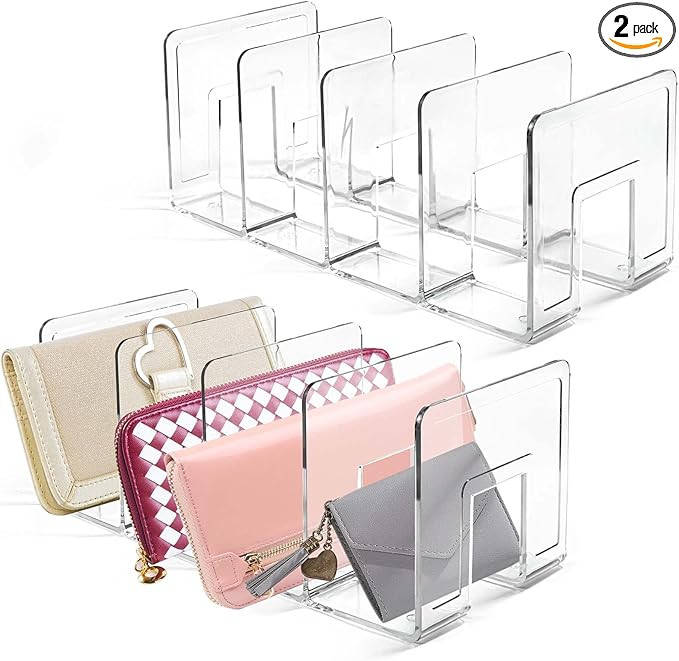 Vowcarol Clear Purse Storage Organizer, Mini Purse shelf for Closet, Small Clutch Purse Holder - ... | Amazon (US)