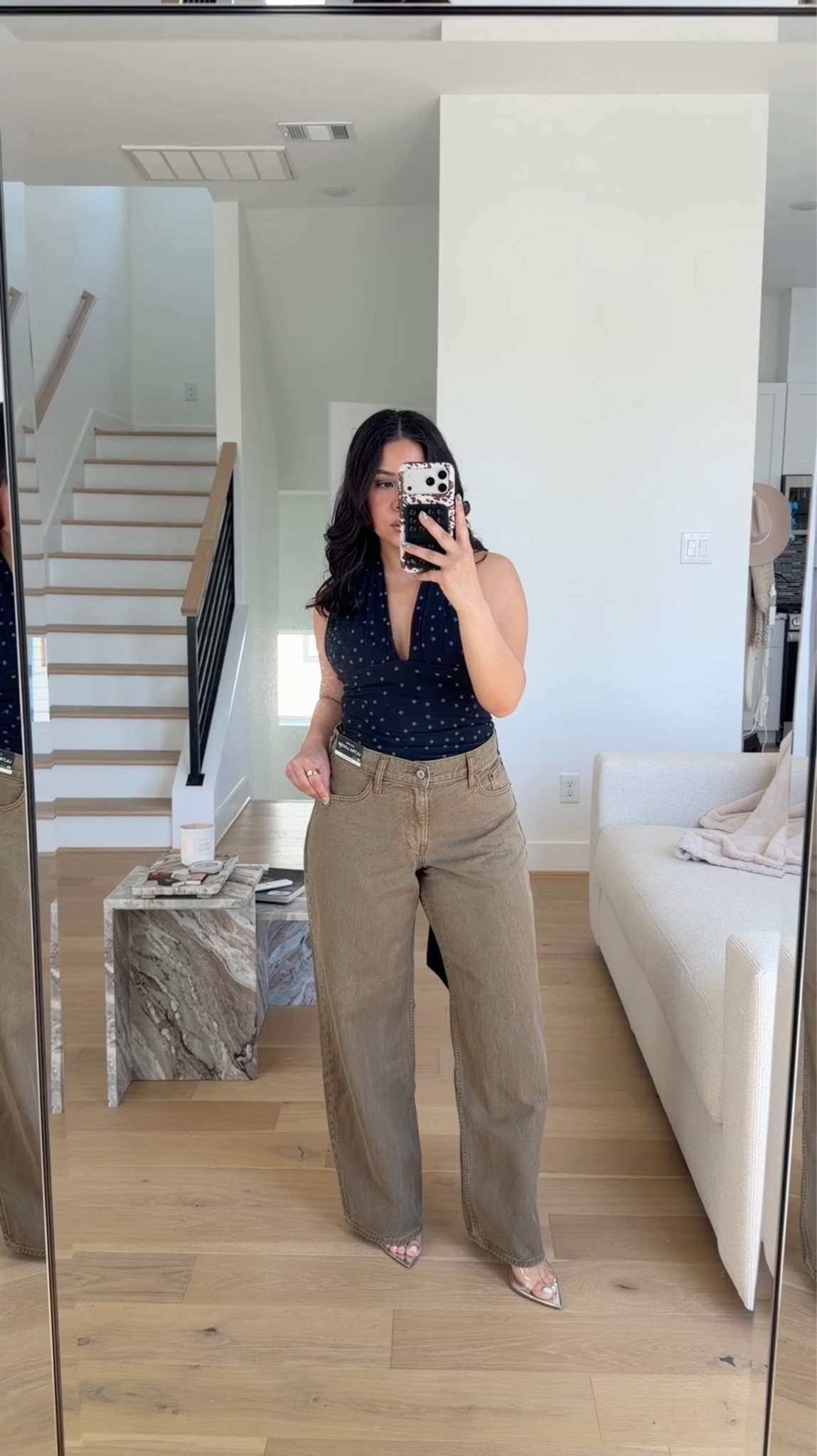 Extra 15% off w code SHORTSAF

Outfit one 
Brown loose jeans: 26 short 
Polka dot halter top: small

Clear heels: 7

Outfit two 
Ribbed tank: small
Active jacket: xs 
Light was shorts: 26 
Sneakers: 6.5 women 

Outfit three 
Yellow top: 4 
Beige jeans: 26 short 

Outfit four 
Pink lace cami: small
Light wash jeans: 26 

Outfit five 
Patchwork jeans: 26 

White socks 
Nano speedy bag

#LTKPetite #LTKootd #LTKSaleAlert