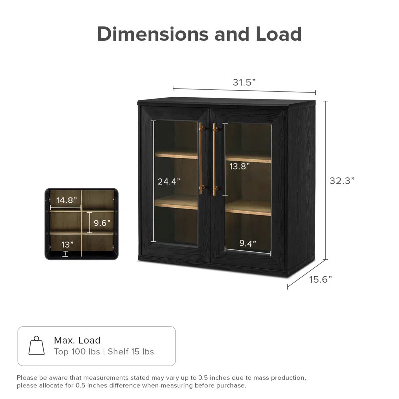 Mercer41 Evers Acrylic Storage Cabinet, Sideboard Buffet Cabinet With Storage | Wayfair | Wayfair North America