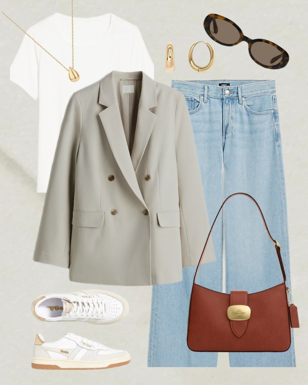 Fall Transition beige blazer outfit, white tee and jeans, gola sneakers, casual blazer outfit

#LTKStyleTip #LTKWorkwear #LTKMidsize