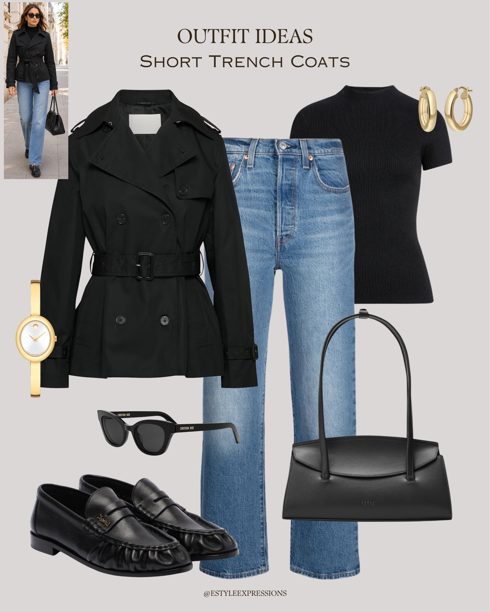 Simple & Chic Outfits with Short Trench Coats!🤎🍂

#LTKautumn #LTKttansitional

#LTKjeans