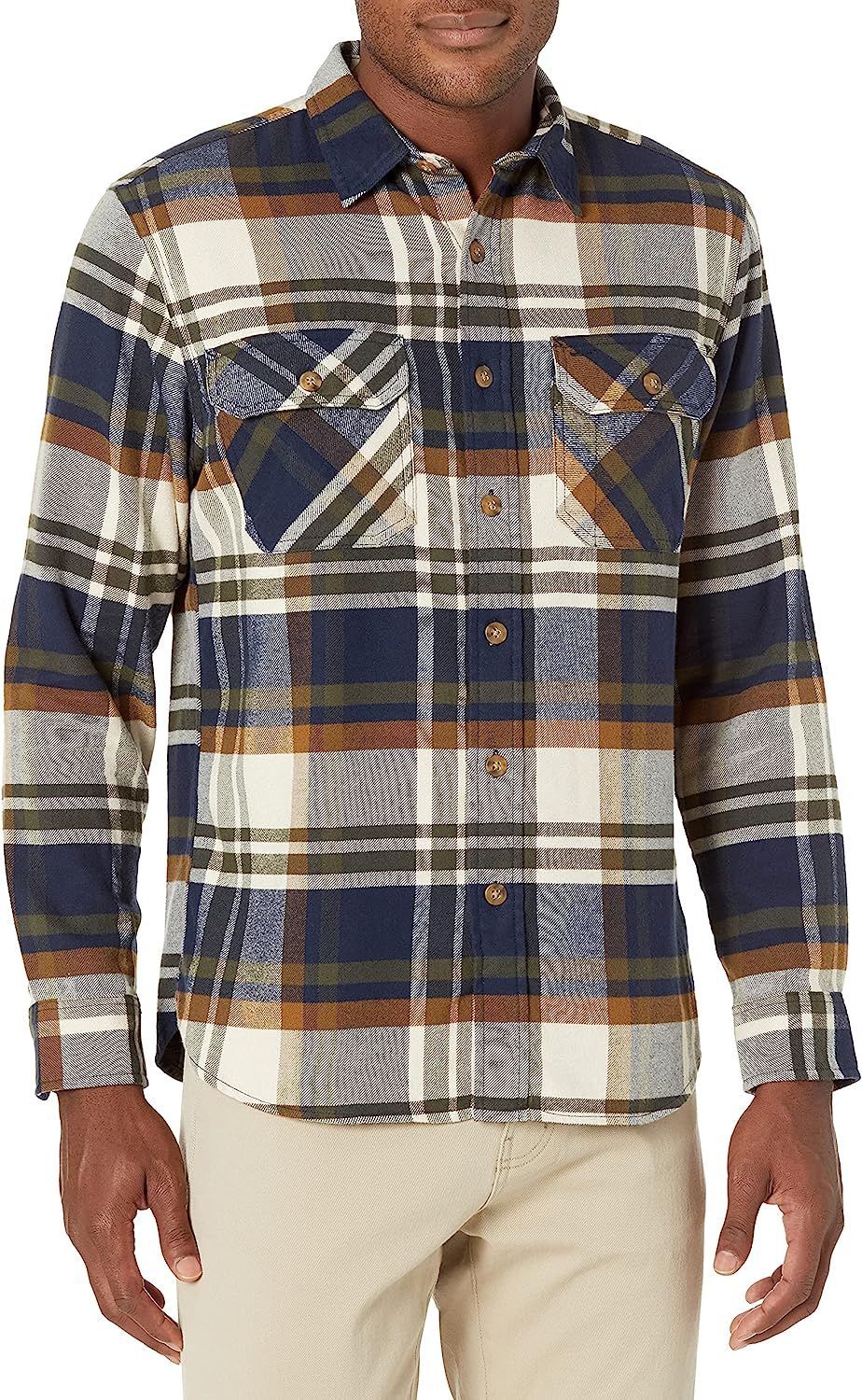 Pendleton Men's Long Sleeve Super Soft Burnside Flannel Shirt | Amazon (US)