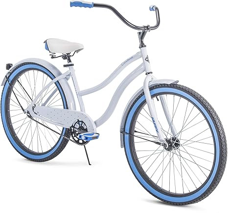 Huffy 26" Cranbrook Womens Cruiser Bike - White/Blue | Amazon (US)