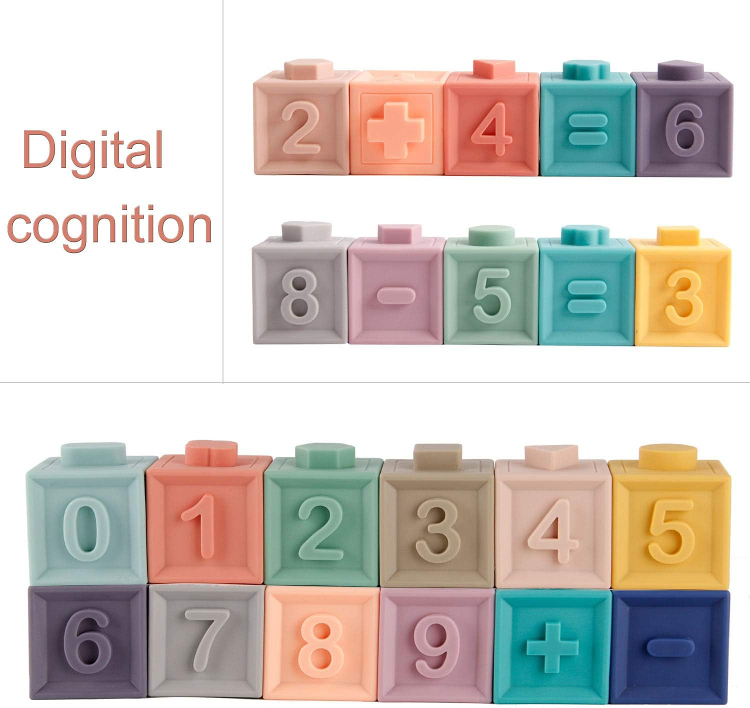 Mini Tudou Baby Blocks Soft Building Blocks Baby Toys Teethers Toy Educational Squeeze Play with ... | Amazon (US)