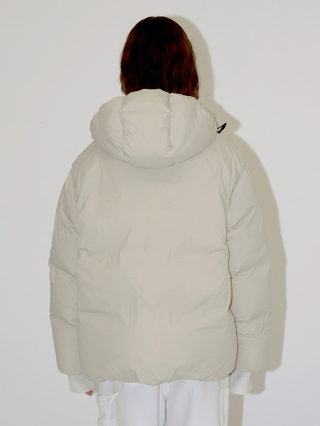 RDS Short Puffer Jacket _ Beige | W Concept (US)