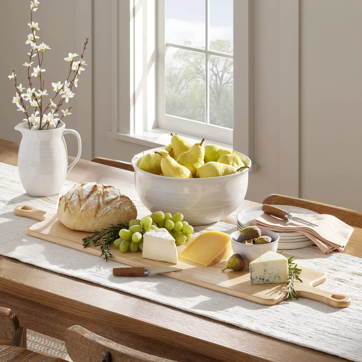 203oz Flared Brim Stoneware Serving Bowl Vintage Cream - Hearth & Hand™ with Magnolia | Target