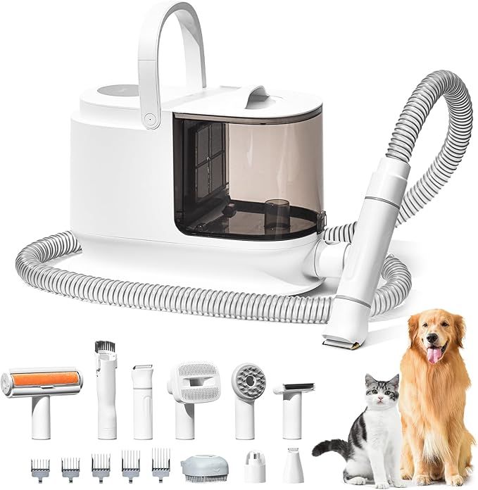 Bunfly Dog Grooming Kit with Vacuum Suction 99% Pet Hair,3L Capacity,11 Grooming Tools Dogs Cats ... | Amazon (US)