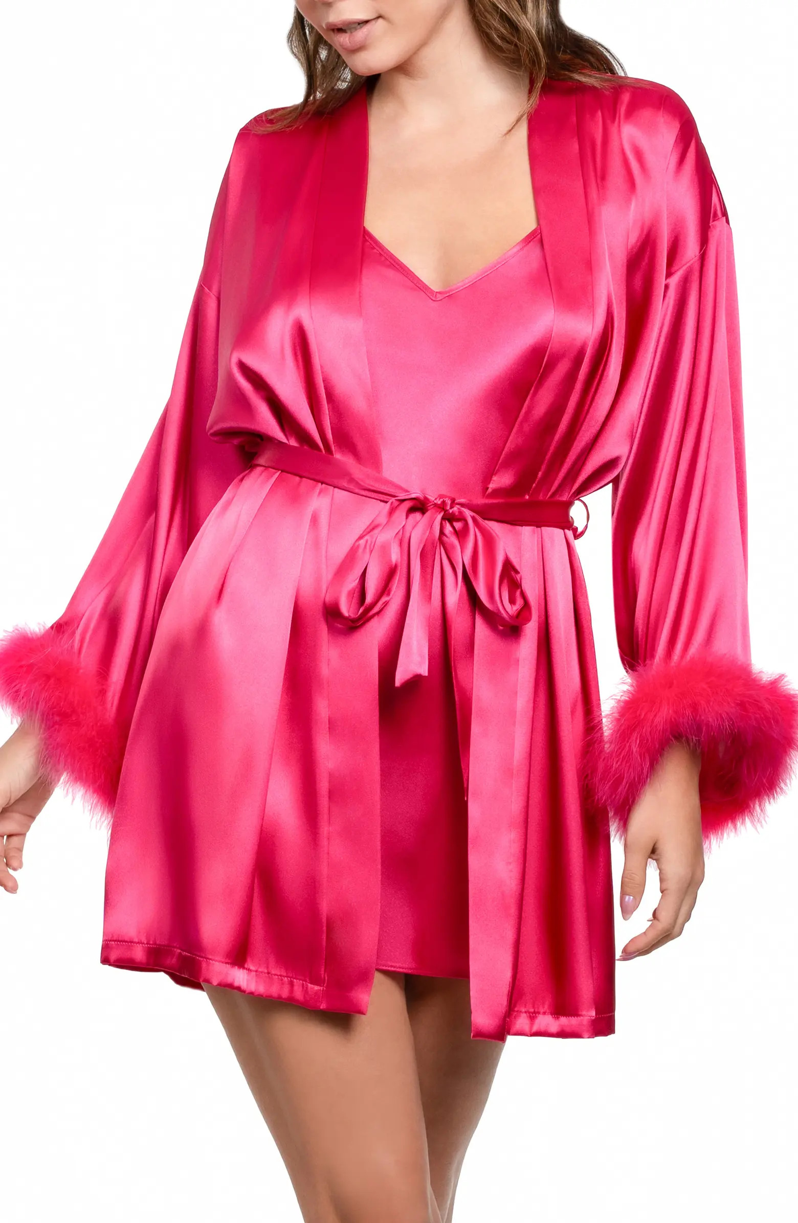 In Bloom by Jonquil Marabou Chemise & Wrap Set | Nordstromrack | Nordstrom Rack