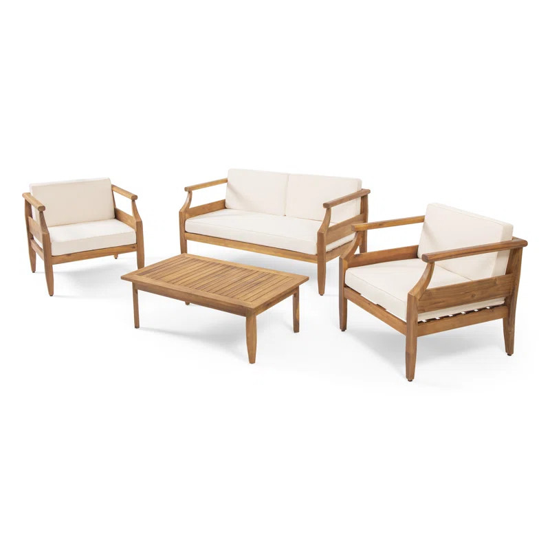 Mcclurg Acacia 4 - Person Patio Conversation Sets with Cushions | Wayfair North America