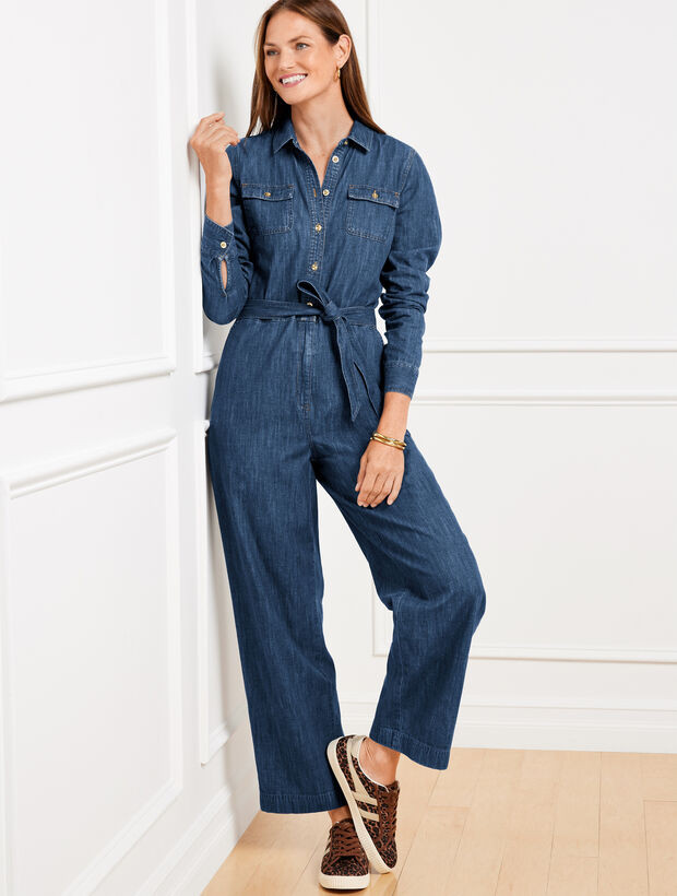 Denim Jumpsuit - Moonlight Wash | Talbots