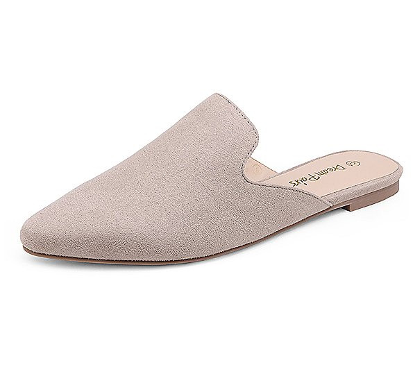 Dream Pairs Women's Slip On Kitten Heel Mules | QVC
