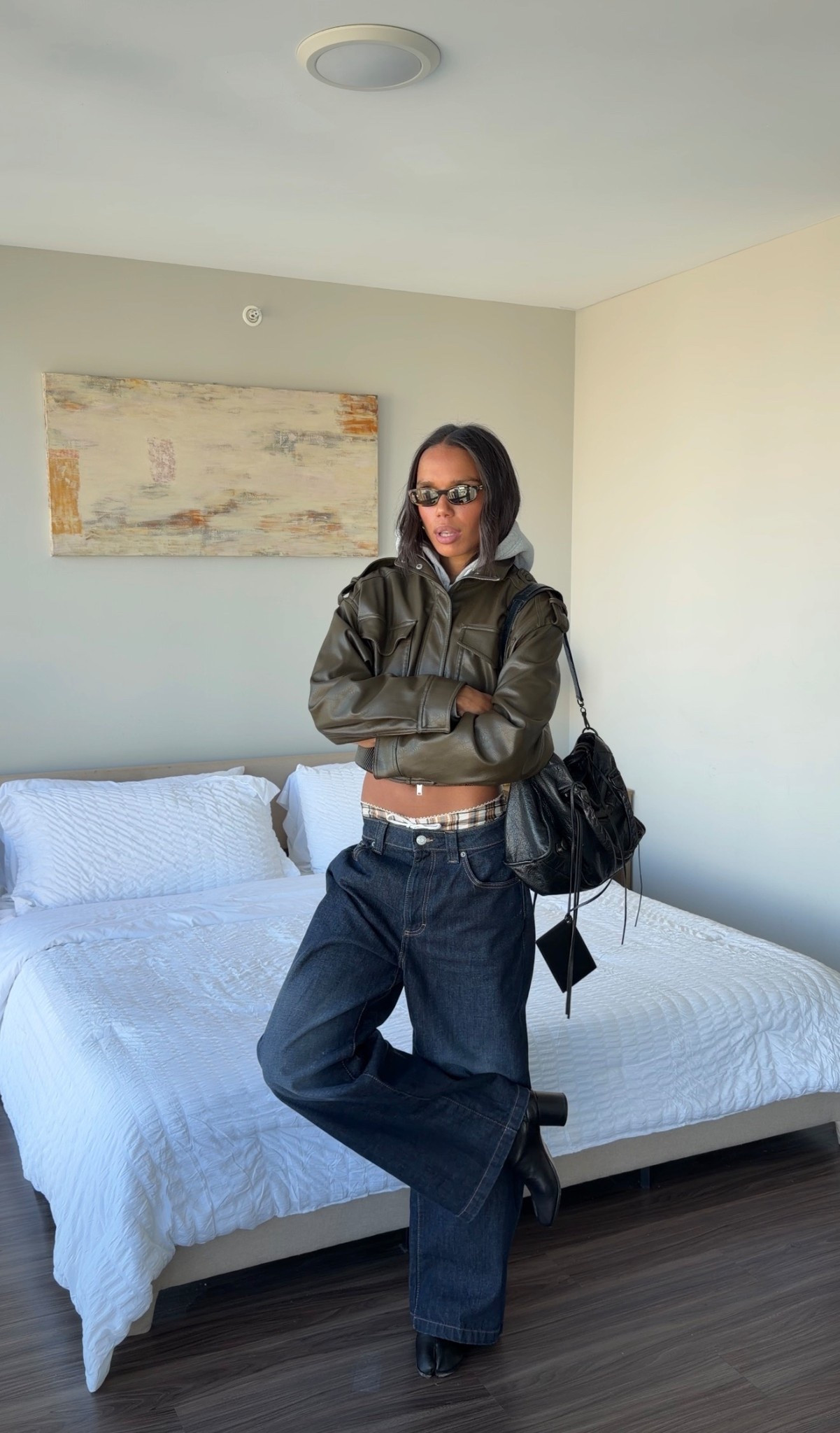 Jacket is Zara, but shorts is a jaded London swim suit 