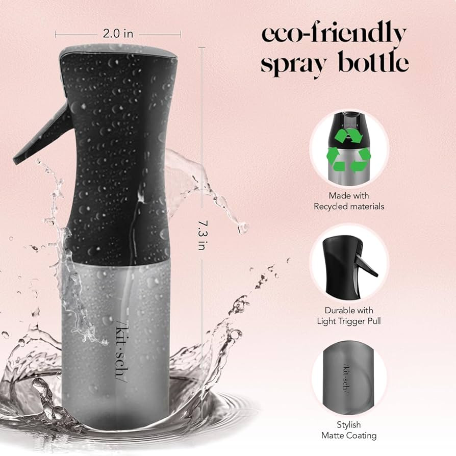 Kitsch Continuous Spray Bottle for Hair – Fine Mist Water Mister & Water Spray Bottle – Recyc... | Amazon (US)