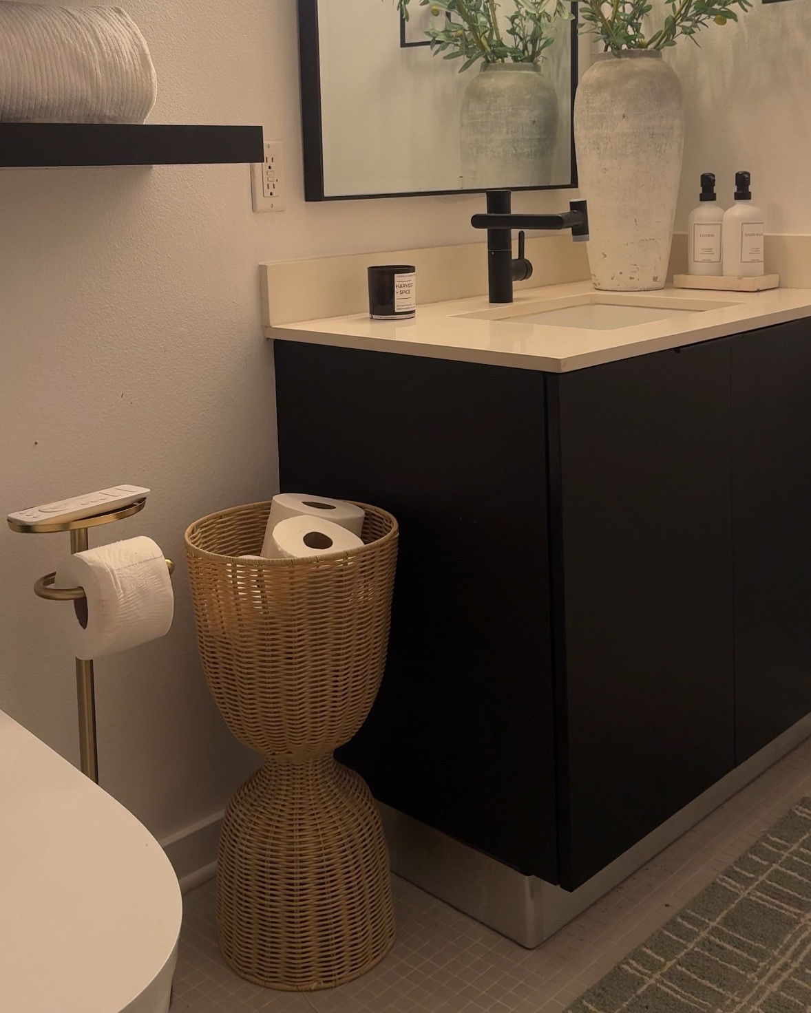 Toilet paper holder / towel holder / trash can 

#LTKHoliday #LTKSeasonal #LTKHome