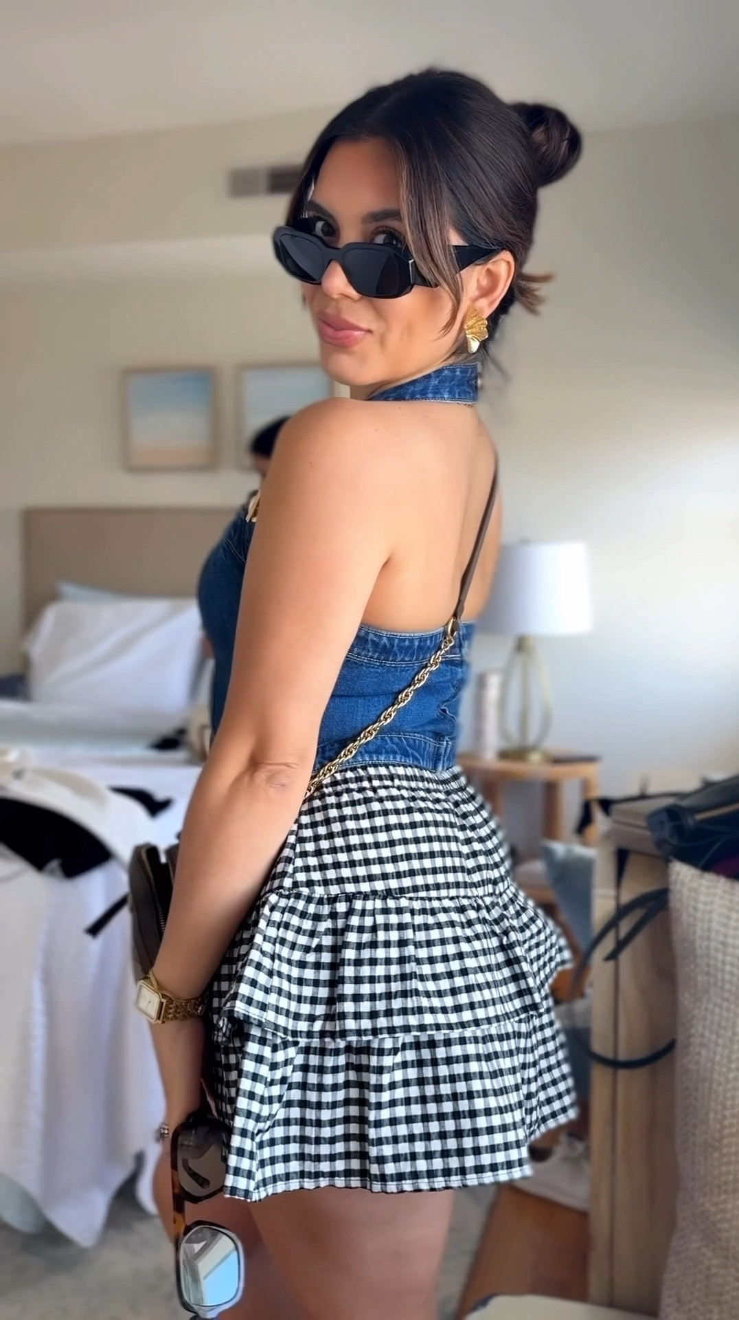 Girls Trip Brunch Outfit 💕 sold out cult gaia x gap top with these super cute gingham skirt that’s on super sale right now! #summeroutfit

#LTKPetite #LTKOver40 #LTKStyleTip