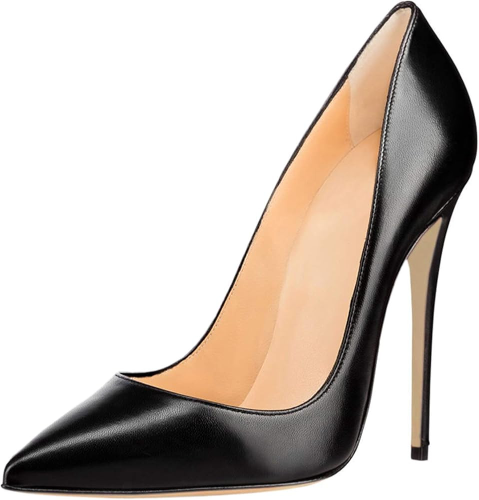 Women's Sexy Pointed Toe High Heels,Patent Leather Pumps,Wedding Dress Shoes,Cute Evening Stilett... | Amazon (US)