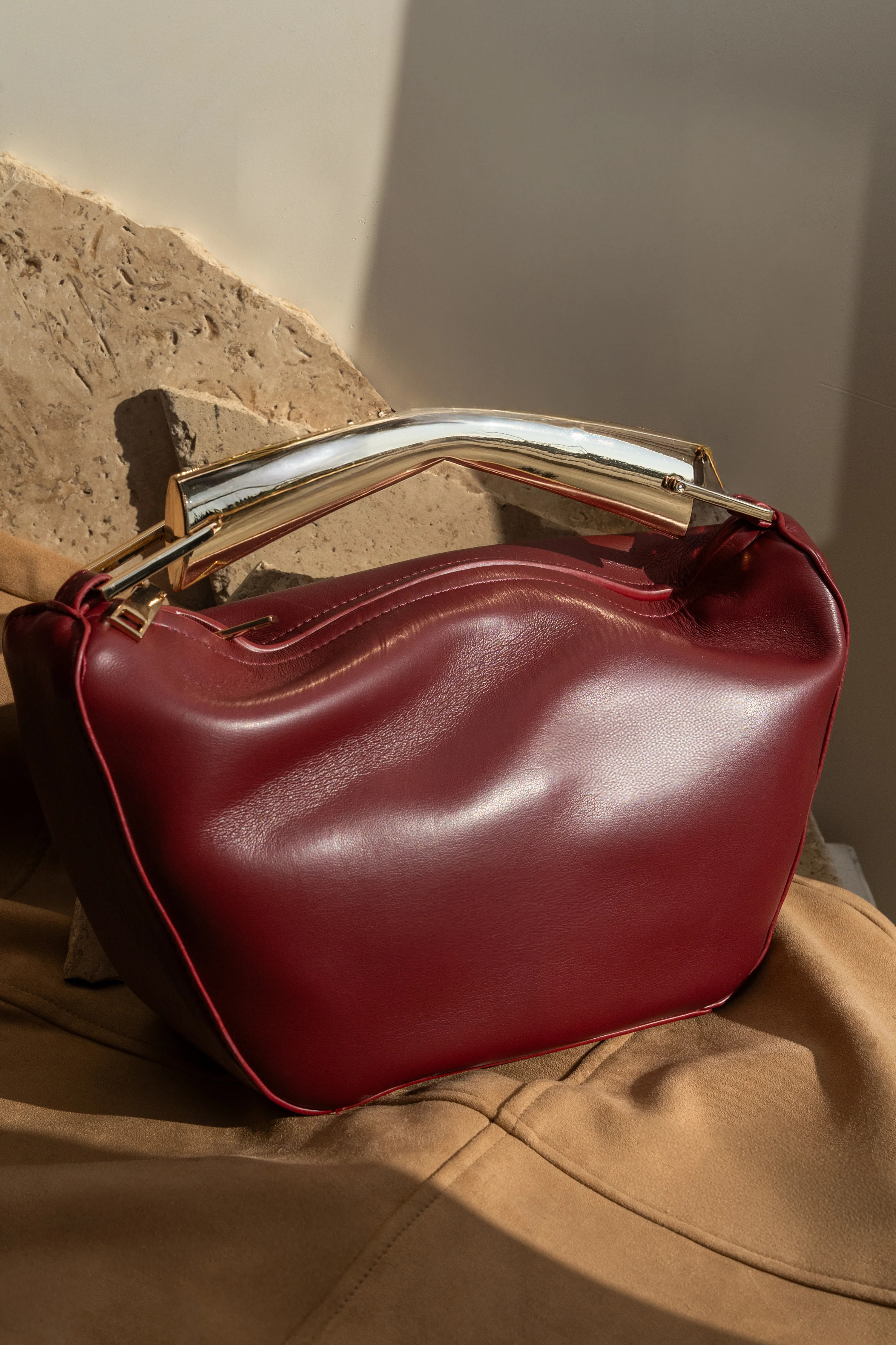 Burgundy Going Out Handbag ONE SIZE | JLUXLABEL