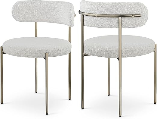 Meridian Furniture Beacon Collection Modern | Contemporary Upholstered Dining Chair, Brushed Bras... | Amazon (US)