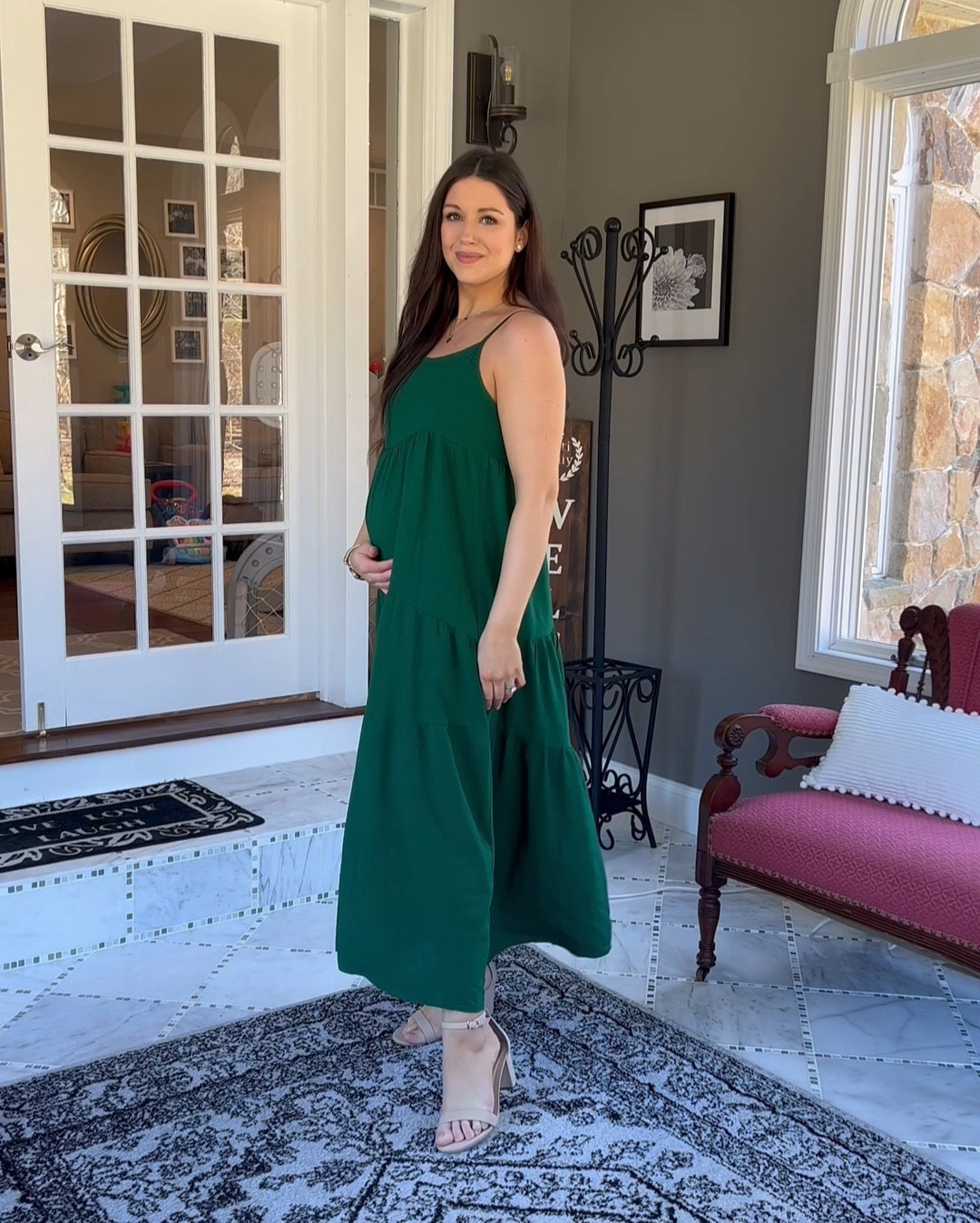 Amazon outfit, spring style, spring dress, Easter dress, Easter outfit idea, maxi dress, pregnancy friendly dress, bump friendly, long dress, tie shoulder dress, tiered dress, summer dress, summer outfit idea, spring outfit idea, LTK bump, cute bump outfit, dress sandals, neutral sandals, purple dress, gingham dress, Pom Pom dress, easy summer outfit, easy spring outfit, easy pregnancy outfit, baby shower dress, green dress, blue dress, dress the bump, amazon dresses, maxi dresses, Easter dresses, blue floral dress, pink dress, spring outfit ideas pregnant, summer dress, neutral sandal, neutral dress sandals 

#LTKSeasonal #LTKbump #LTKunder50