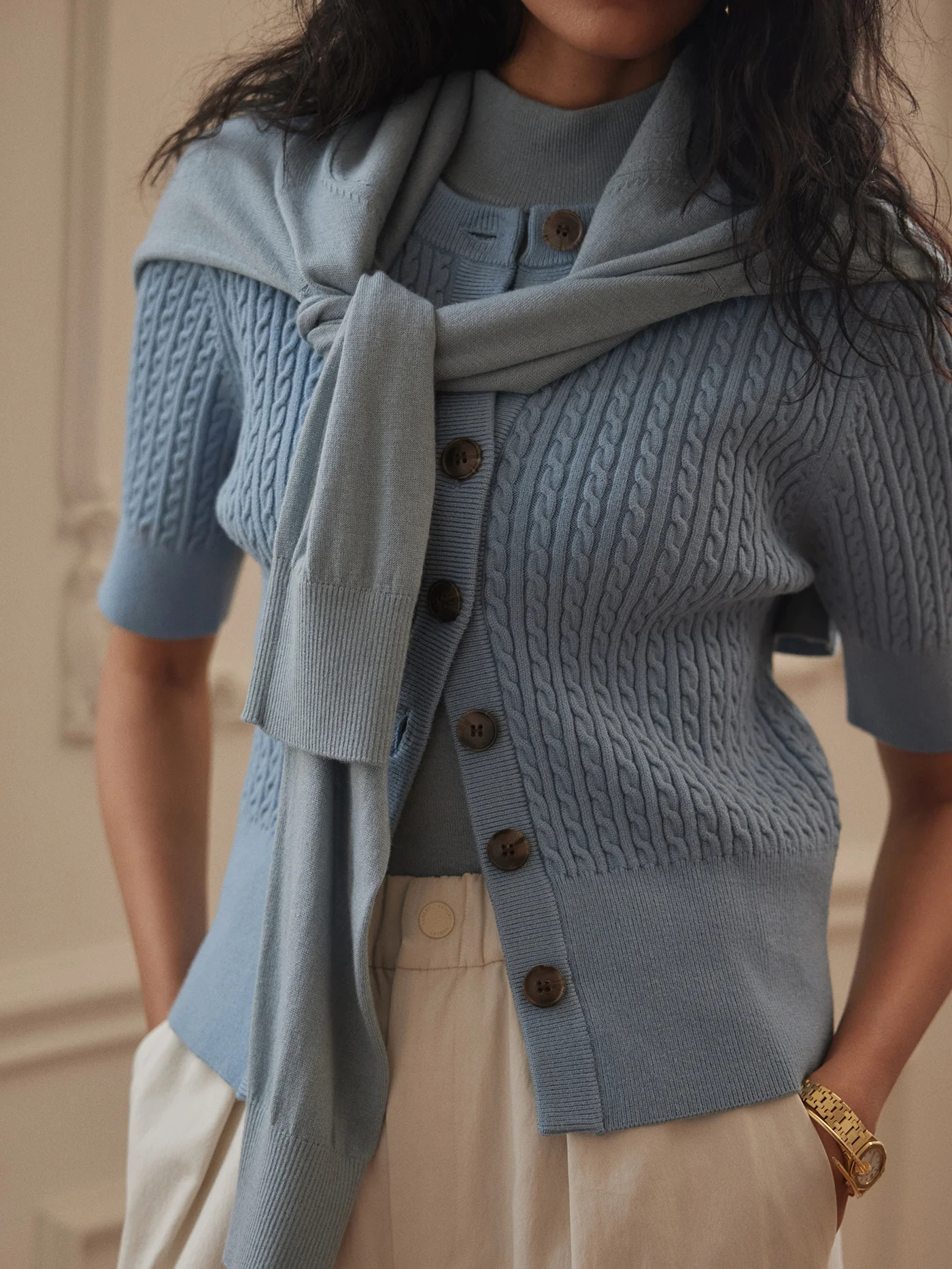 Rhys Short Sleeve Cardigan | Varley US | Varley US