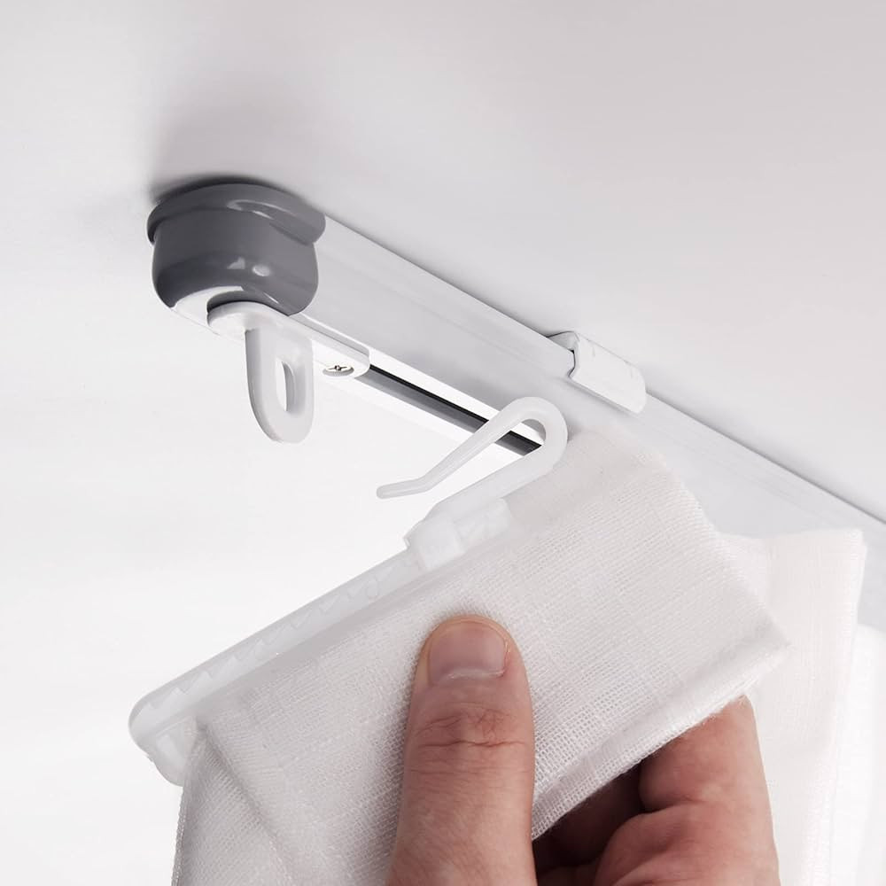 Retractable Ceiling Curtain Track, Measurement-Free Curtain Track 51''-94'',For Room Divider, Sho... | Amazon (US)