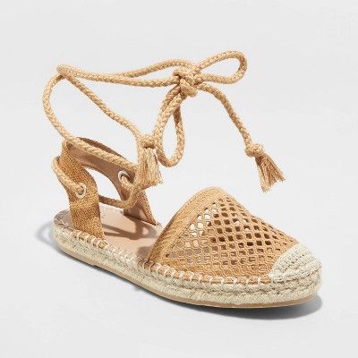 Women's Harriet Lace-Up Espadrille Flats - A New Day™ | Target