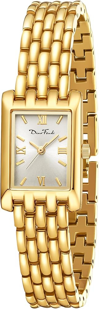 Diaofendi Women's Vintage Gold Quartz Watch,Elegant Small Gold Timepiece with Stainless Steel Ban... | Amazon (US)