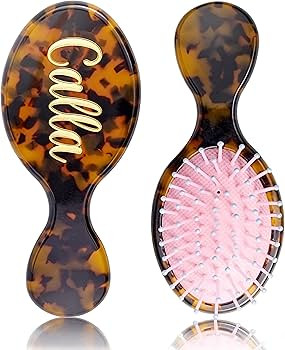Personalized Hair Brush with Name, Custom Mini Travel Hair Brush for Women, Monogram Engraved Hai... | Amazon (US)