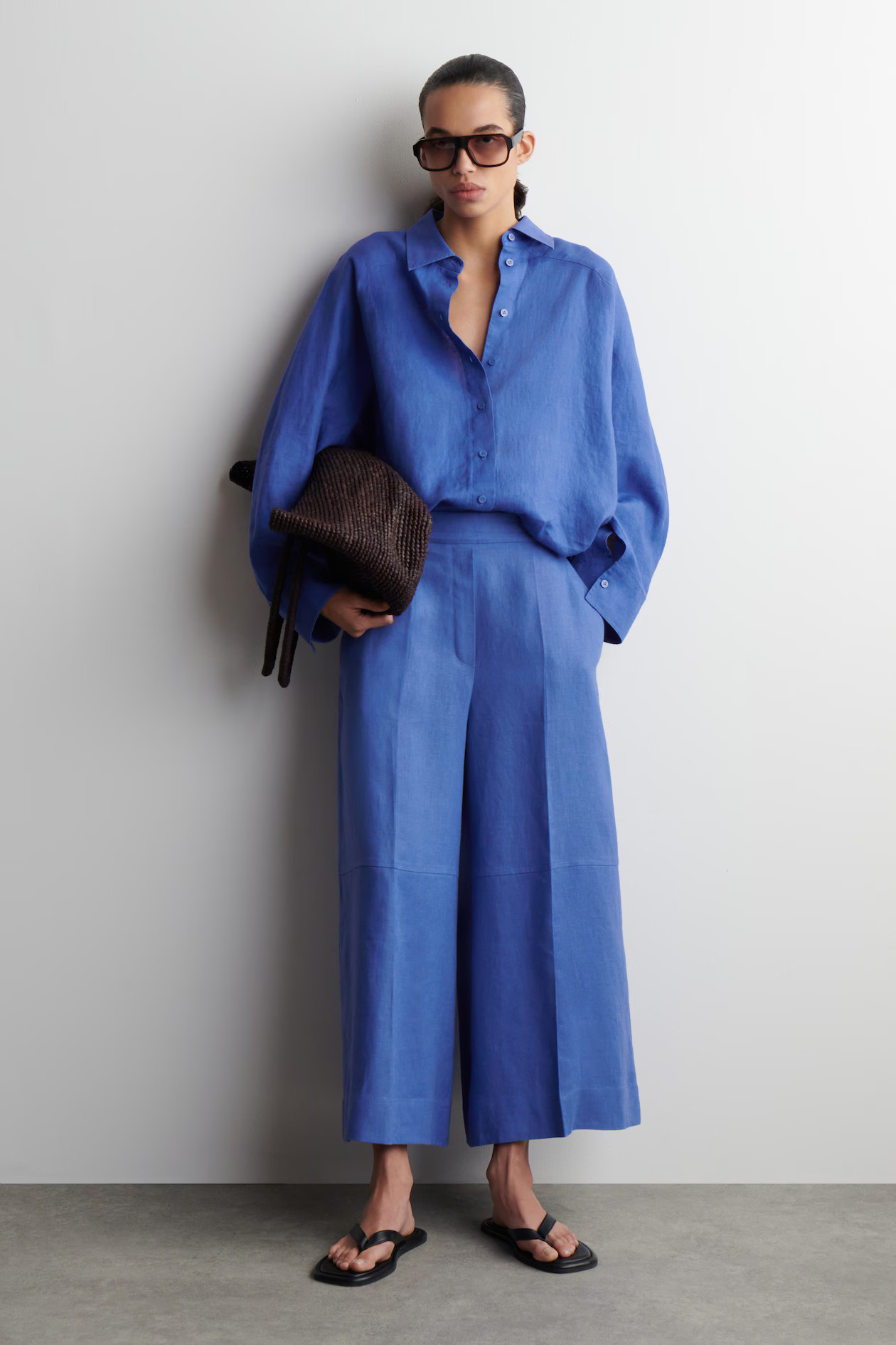 LINEN CULOTTES - BLUE | COS UK