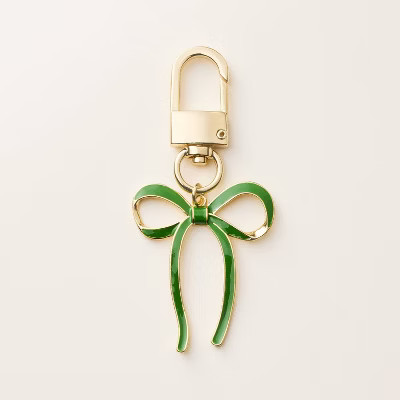 Bow Bag Charm Keychain - kate spade new york x Target Green/Gold | Target