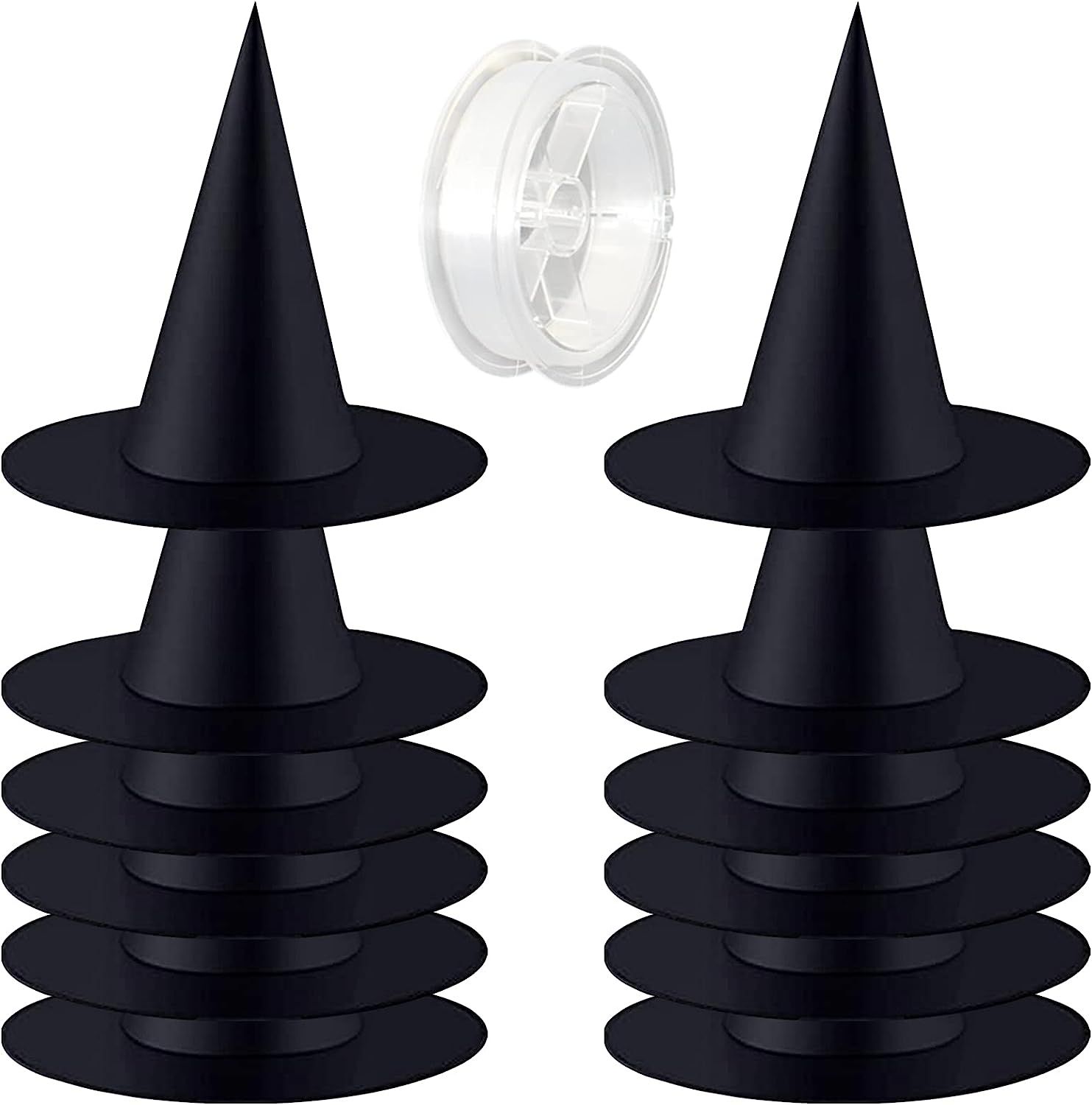 ZeeDix Halloween Hanging Decorations Black Witch Hat with 98 Feet Rope Witch Costume Accessory for H | Amazon (US)